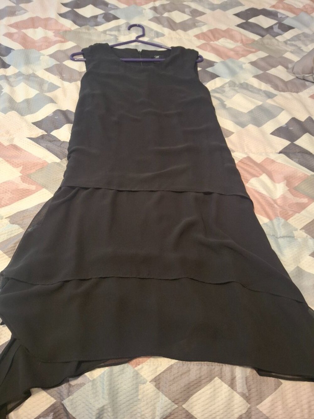 MSK, size medium, black layered dress